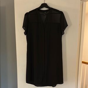 Aqua Black Mini Shirt Dress